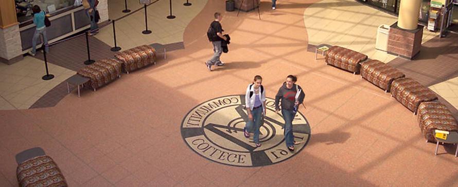 Photo of students in the Brighton campus center